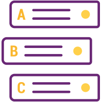 A B C option icon