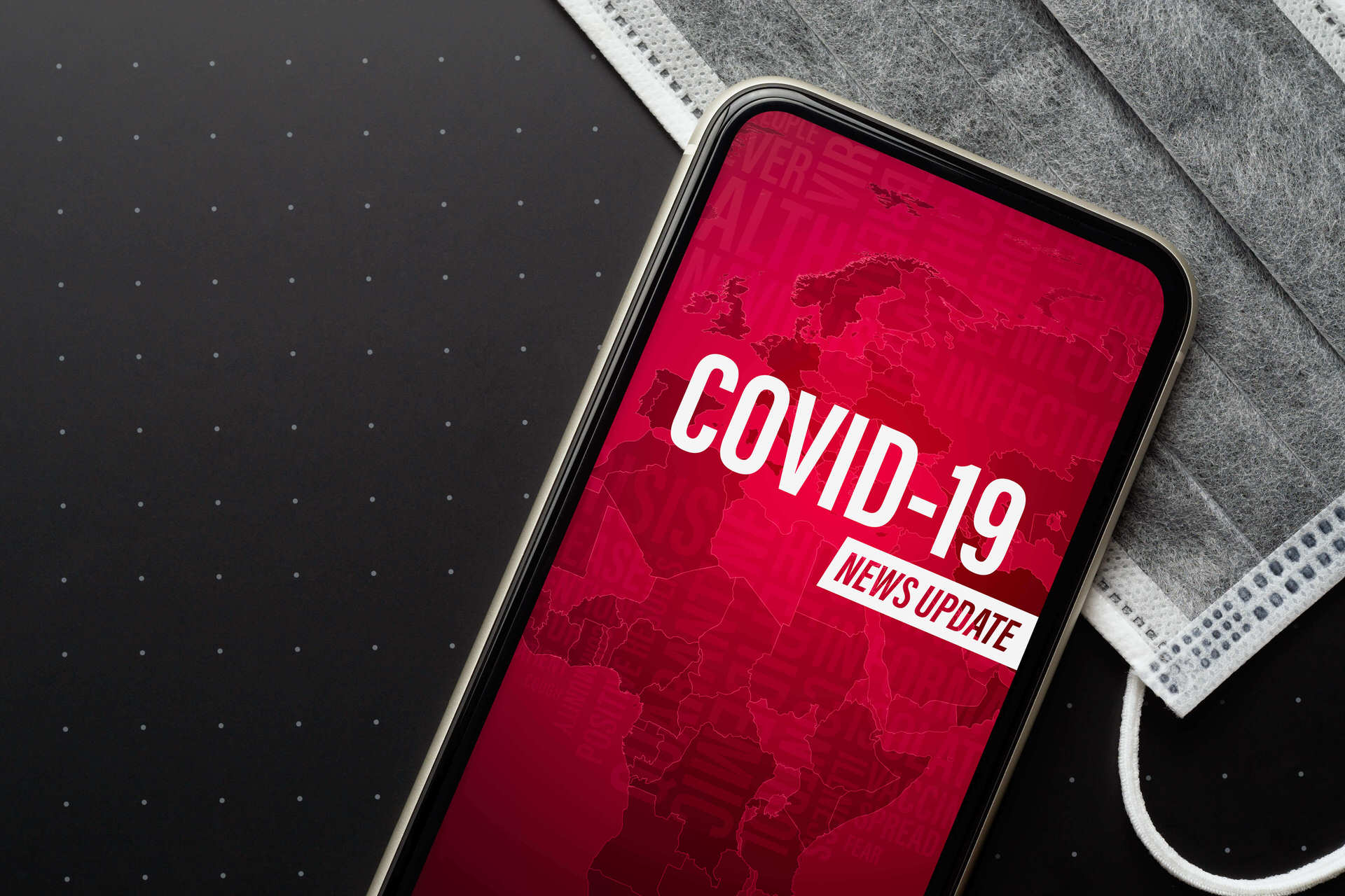 COVID-19 on mobile screen